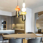 Candied Glass Combo Pendant Light – Artisan LED Multi-Shade Chandelier