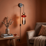 Candied Glass Wall Sconce – Hand-Blown Artisan LED Plug-In Light