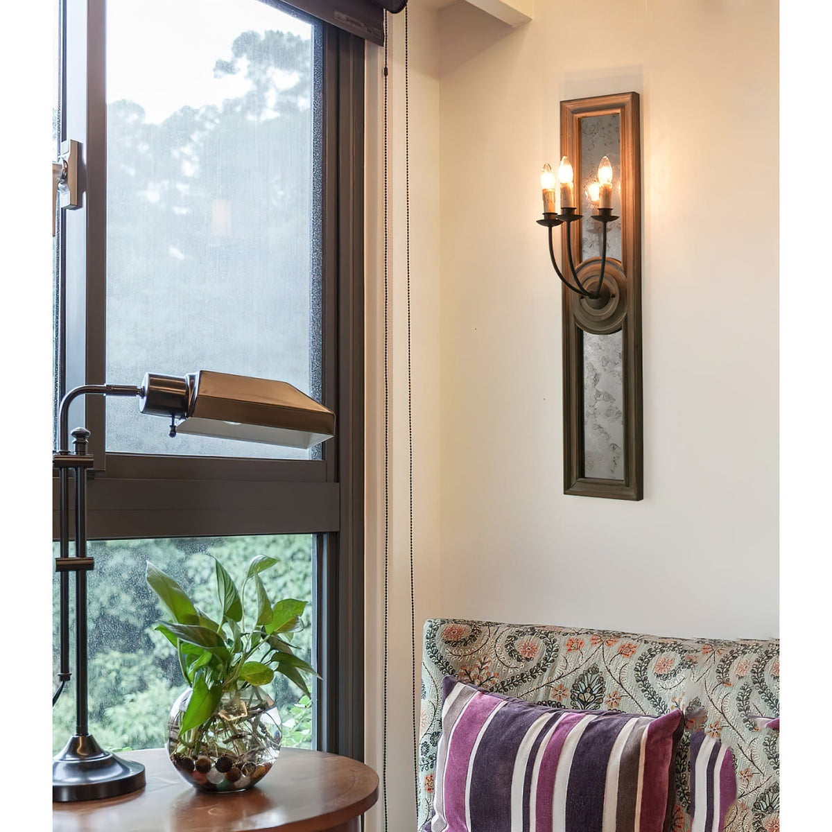 Candle 3 Light Mirrored Sconce