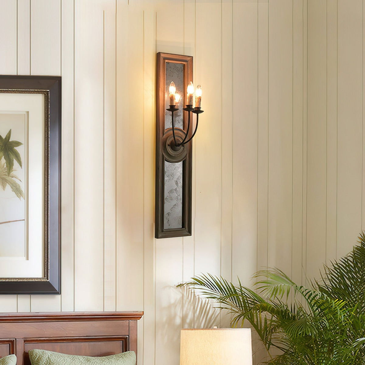 Candle 3 Light Mirrored Sconce