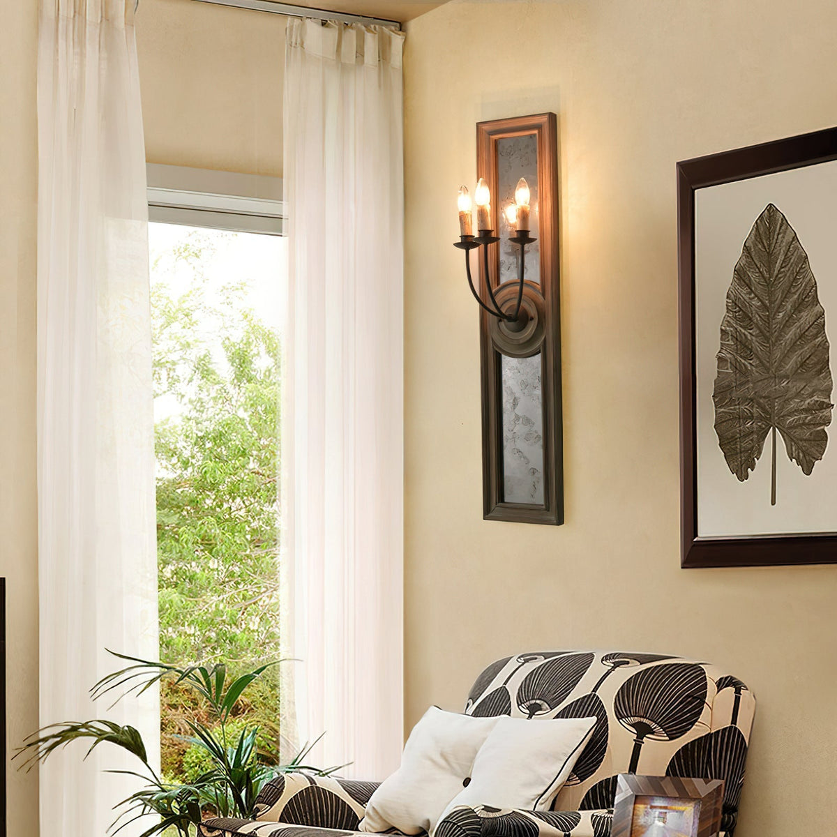 Candle 3 Light Mirrored Sconce