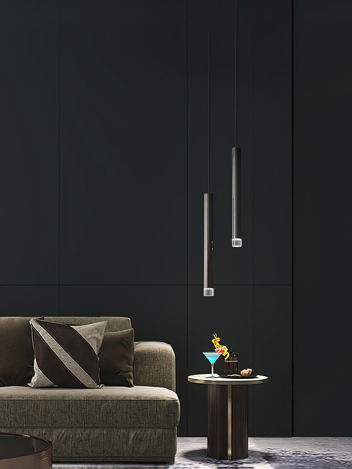 Candles Brass Pendant Light – Modern Minimalist Hanging Lamp for Kitchen Island and Dining Room