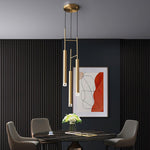 Candles Brass Pendant Light – Modern Minimalist Hanging Lamp for Kitchen Island and Dining Room