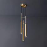 Candles Brass Pendant Light – Modern Minimalist Hanging Lamp for Kitchen Island and Dining Room