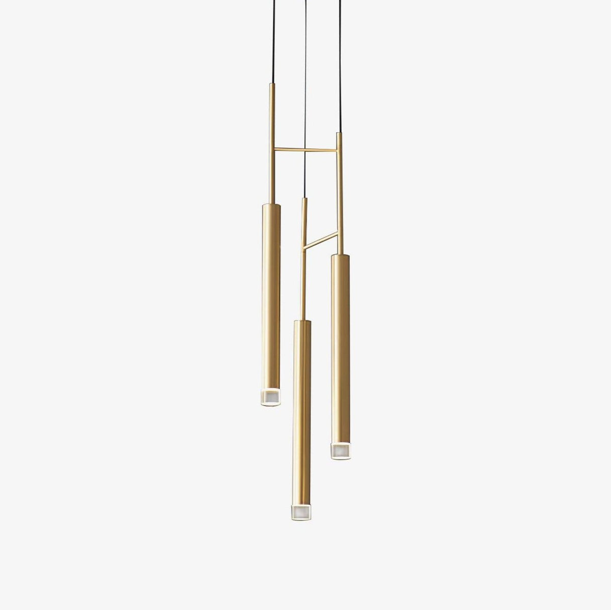 Candles Brass Pendant Light – Modern Minimalist Hanging Lamp for Kitchen Island and Dining Room
