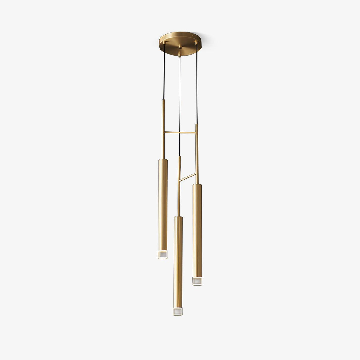 Candles Brass Pendant Light – Modern Minimalist Hanging Lamp for Kitchen Island and Dining Room