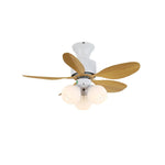 Candy Breeze Designer Ceiling Fan Light with Pastel Blades and Amber Glass Shade