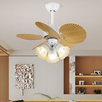 Candy Breeze Designer Ceiling Fan Light with Pastel Blades and Amber Glass Shade