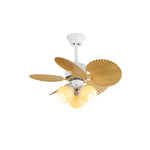 Candy Breeze Designer Ceiling Fan Light with Pastel Blades and Amber Glass Shade