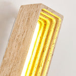 Canyon Travertine Wall Sconce — Sculptural Stone LED Wall Light