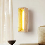 Canyon Travertine Wall Sconce — Sculptural Stone LED Wall Light