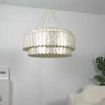 Capiz Aurelia Chandelier – Natural Shell Pendant Light for Dining & Living Spaces