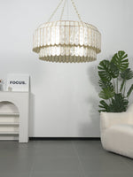 Capiz Aurelia Chandelier – Natural Shell Pendant Light for Dining & Living Spaces