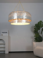Capiz Aurelia Chandelier – Natural Shell Pendant Light for Dining & Living Spaces
