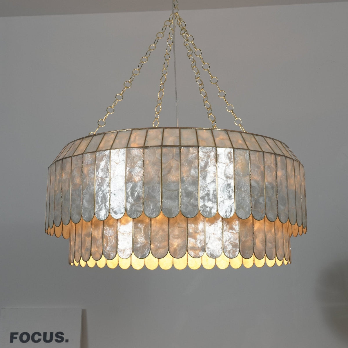 Capiz Aurelia Chandelier – Natural Shell Pendant Light for Dining & Living Spaces