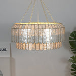 Capiz Aurelia Chandelier – Natural Shell Pendant Light for Dining & Living Spaces
