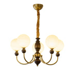Carmina Orbital Chandelier – Modern Glass and Wood Designer Ceiling Light