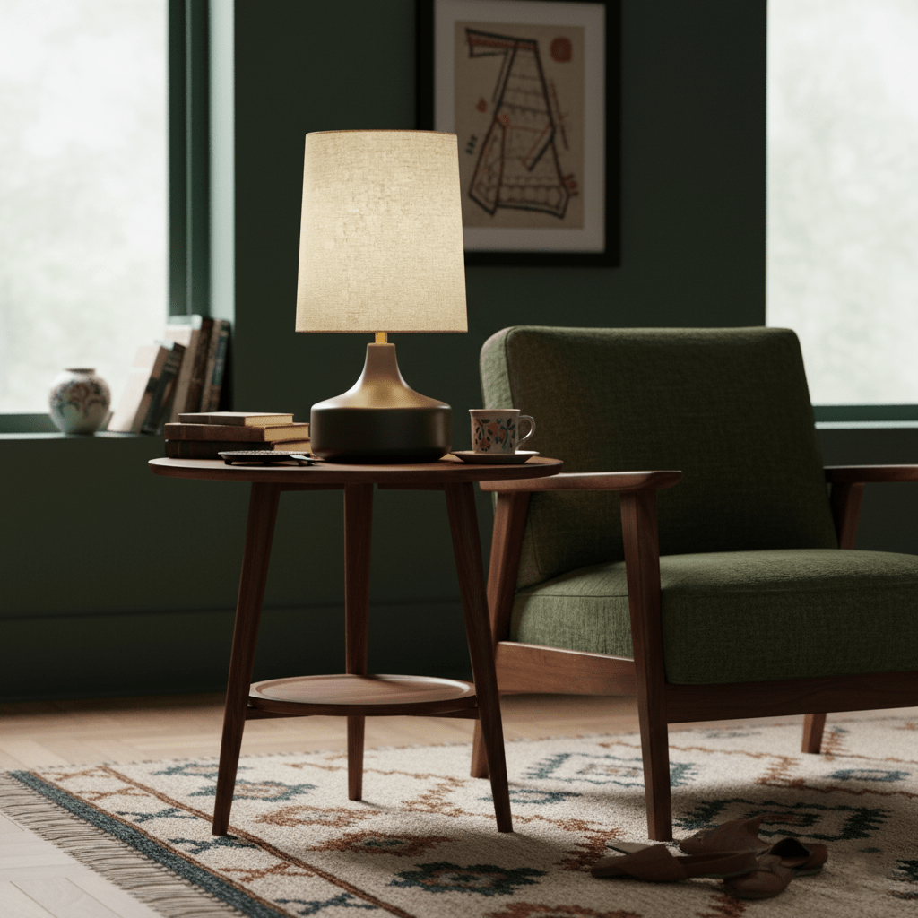 Caroline Ceramic Table Lamp – Sculptural Bedside Lighting in Cream or Grey-Green