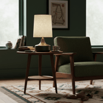 Caroline Ceramic Table Lamp – Sculptural Bedside Lighting in Cream or Grey-Green