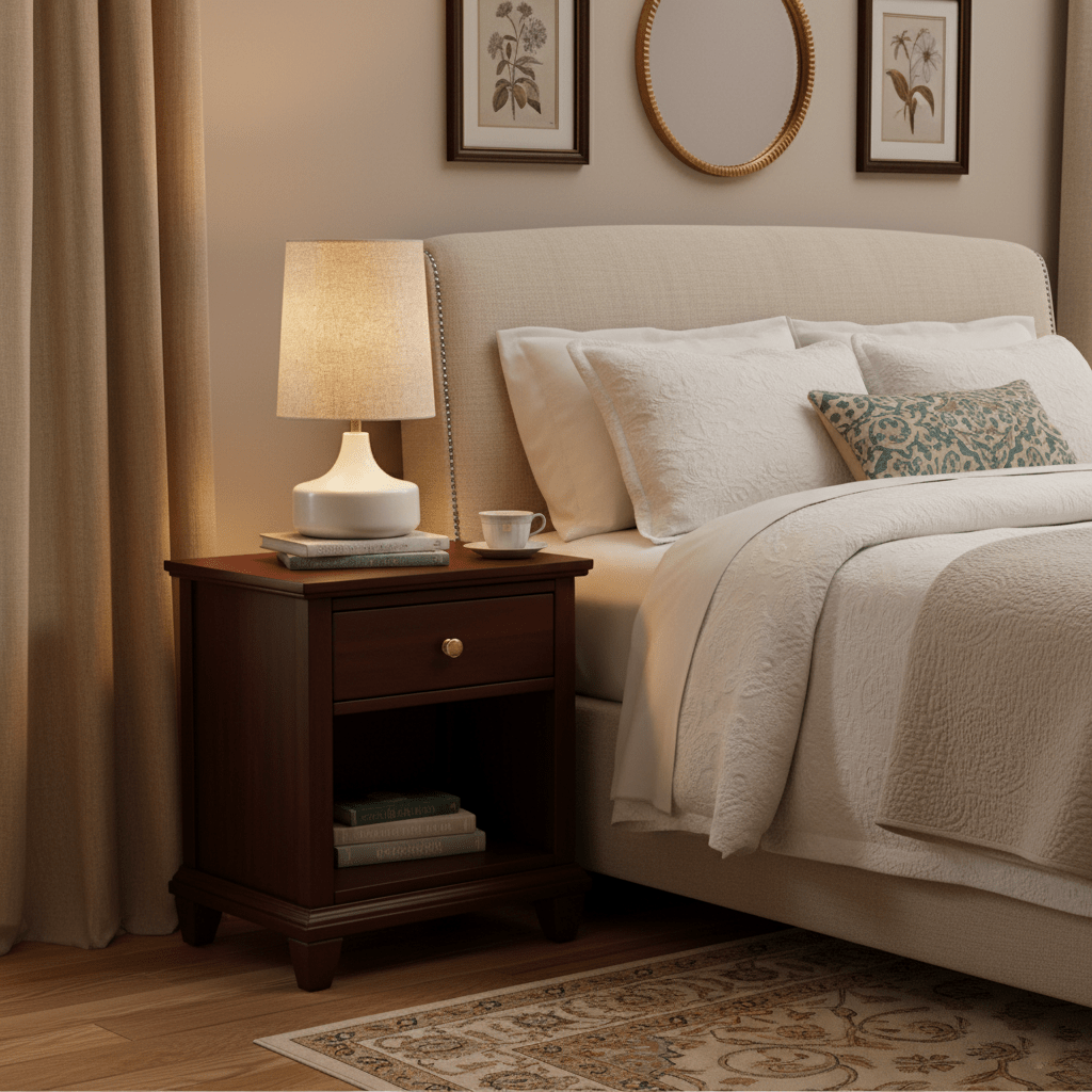Caroline Ceramic Table Lamp – Sculptural Bedside Lighting in Cream or Grey-Green