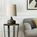 Caroline Ceramic Table Lamp – Sculptural Bedside Lighting in Cream or Grey-Green
