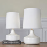 Caroline Ceramic Table Lamp – Sculptural Bedside Lighting in Cream or Grey-Green