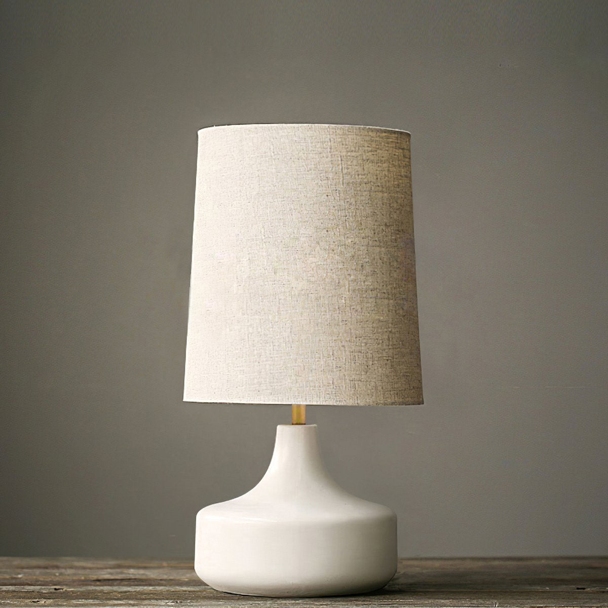 Caroline Ceramic Table Lamp – Sculptural Bedside Lighting in Cream or Grey-Green