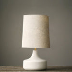 Caroline Ceramic Table Lamp – Sculptural Bedside Lighting in Cream or Grey-Green