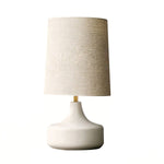 Caroline Ceramic Table Lamp – Sculptural Bedside Lighting in Cream or Grey-Green
