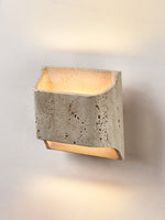 Carra Glow Block Wall Light in Yellow Travertine