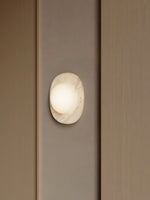 Carrara Cusp Marble Wall Sconce with Opal Glass Sphere