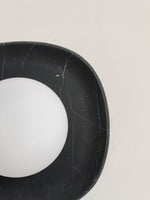 Carrara Cusp Marble Wall Sconce with Opal Glass Sphere