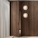 Carrara Cusp Marble Wall Sconce with Opal Glass Sphere