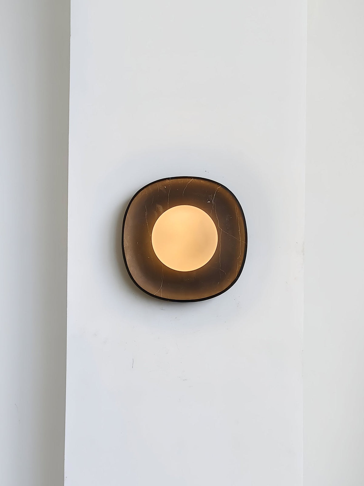 Carrara Cusp Marble Wall Sconce with Opal Glass Sphere