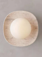 Carrara Cusp Marble Wall Sconce with Opal Glass Sphere