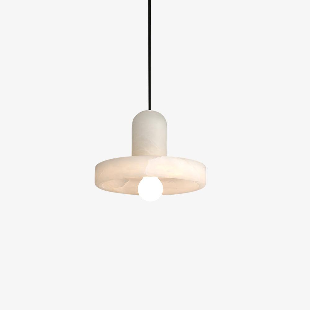 Carrara Alabaster Pendant Light – Modern Minimalist Ceiling Lamp