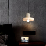 Carrara Alabaster Pendant Light – Modern Minimalist Ceiling Lamp