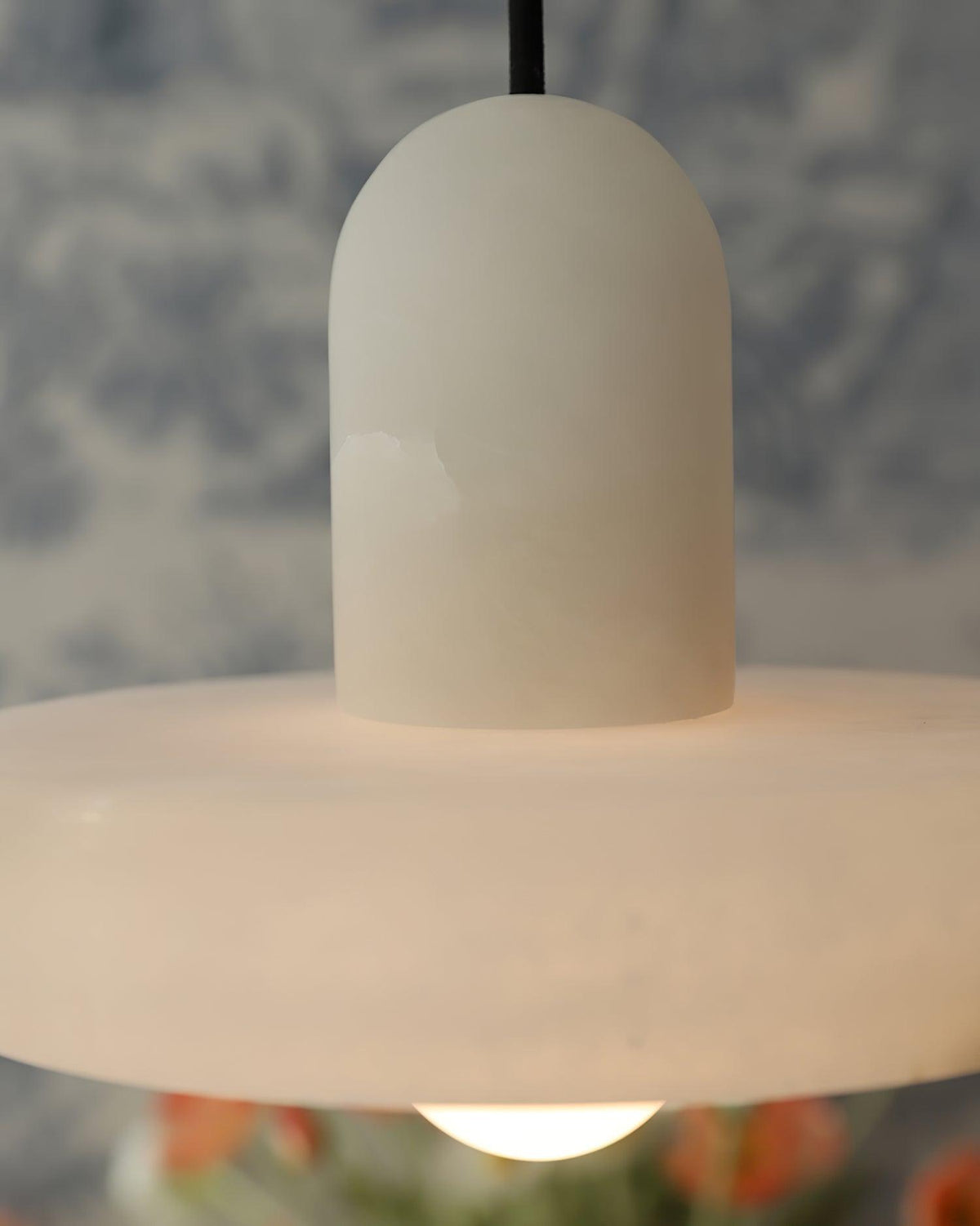 Carrara Alabaster Pendant Light – Modern Minimalist Ceiling Lamp