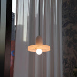 Carrara Alabaster Pendant Light – Modern Minimalist Ceiling Lamp