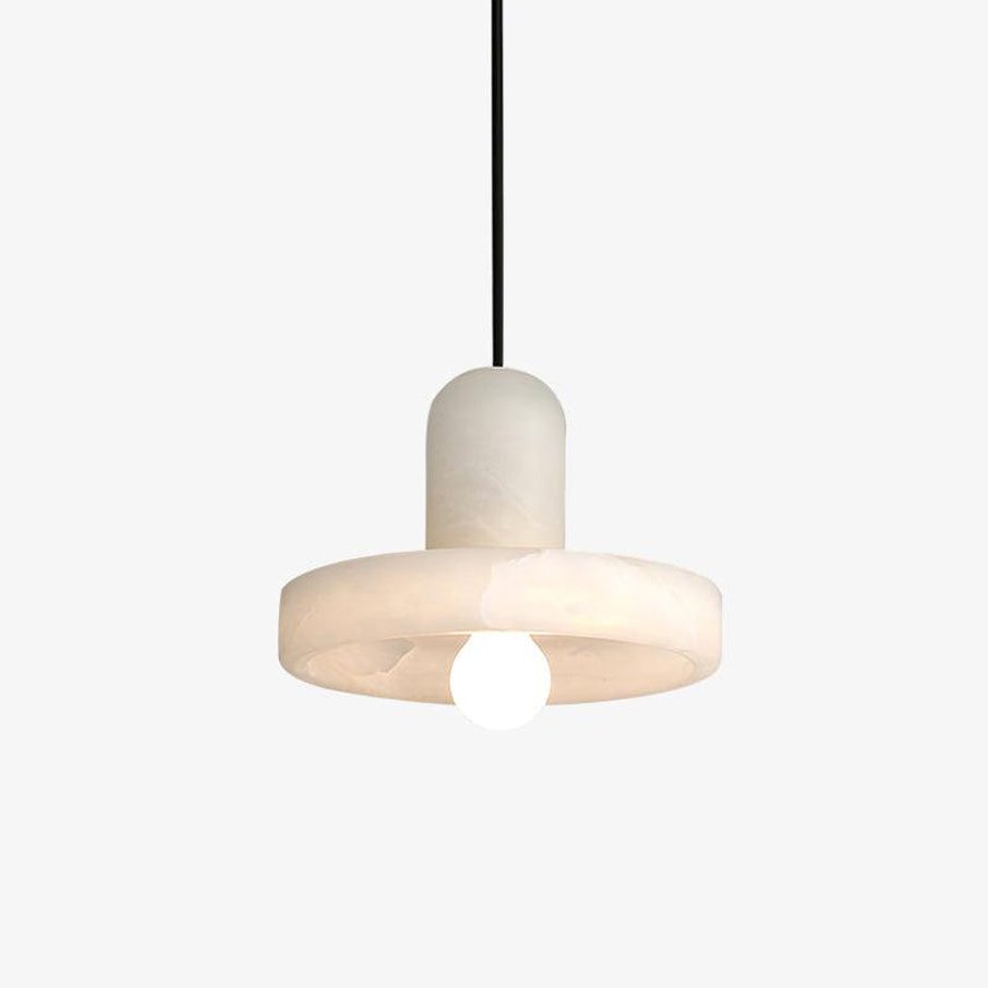 Carrara Alabaster Pendant Light – Modern Minimalist Ceiling Lamp