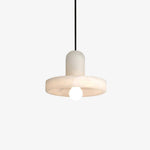 Carrara Alabaster Pendant Light – Modern Minimalist Ceiling Lamp