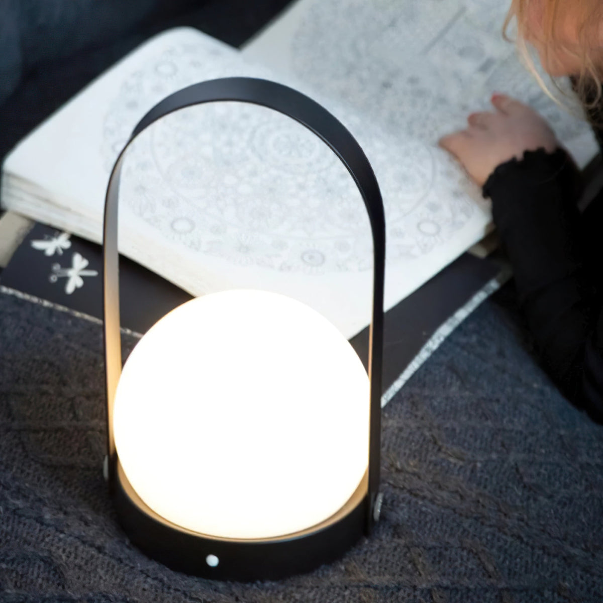 Carrie Built In Battery Table Lamp