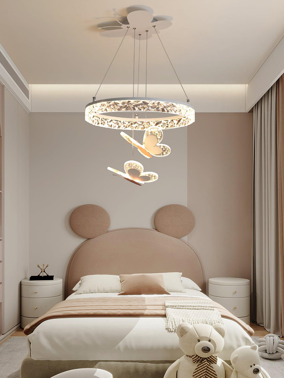 Lumière Butterfly Acrylic Pendant Light – Designer LED Ceiling Lamp for Kids' Rooms