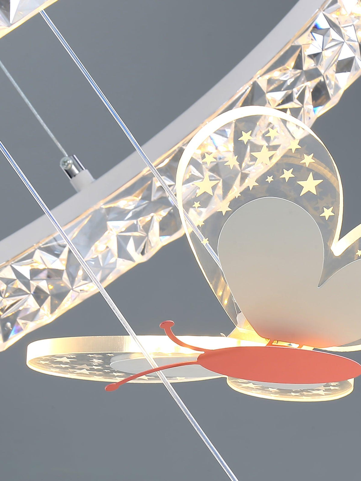 Lumière Butterfly Acrylic Pendant Light – Designer LED Ceiling Lamp for Kids' Rooms