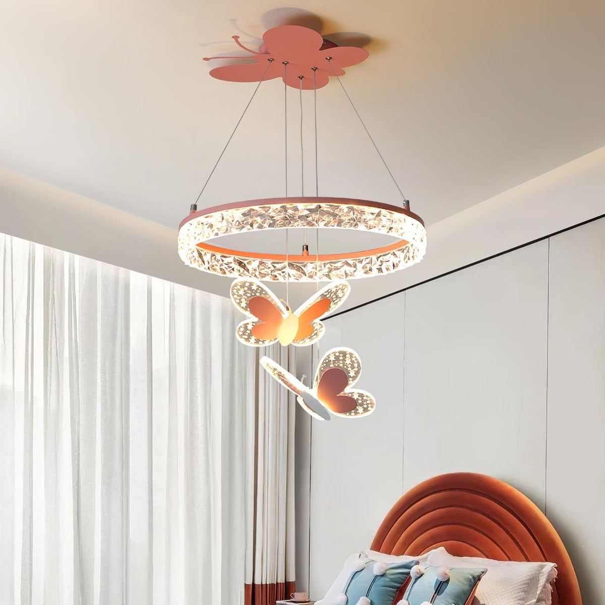 Lumière Butterfly Acrylic Pendant Light – Designer LED Ceiling Lamp for Kids' Rooms