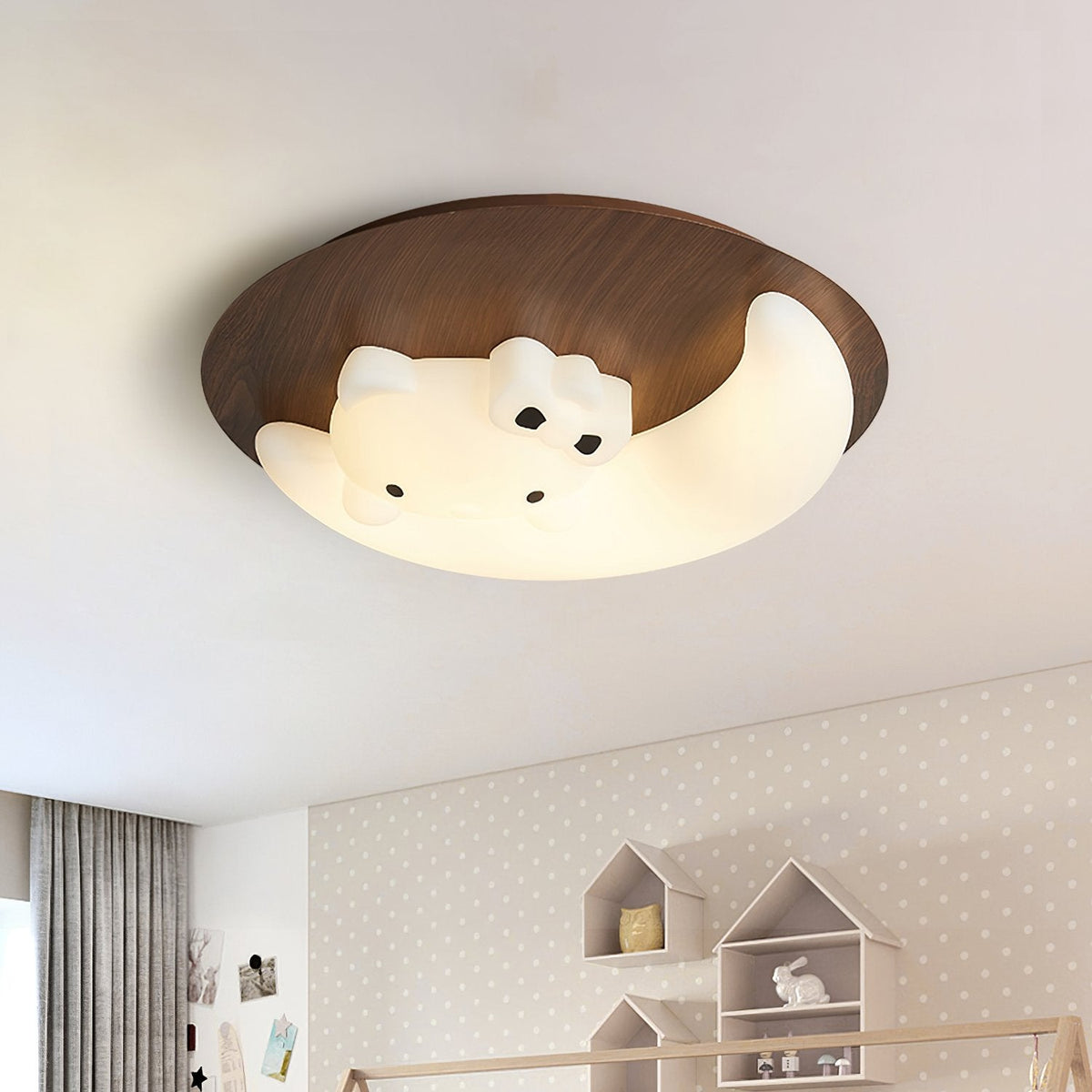 Cartoon Moon Cat Ceiling Lamp