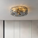 Carved Brass Ceiling Lamp