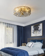 Carved Brass Ceiling Lamp