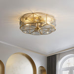 Carved Brass Ceiling Lamp