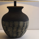 Carved Ceramic Table Lamp